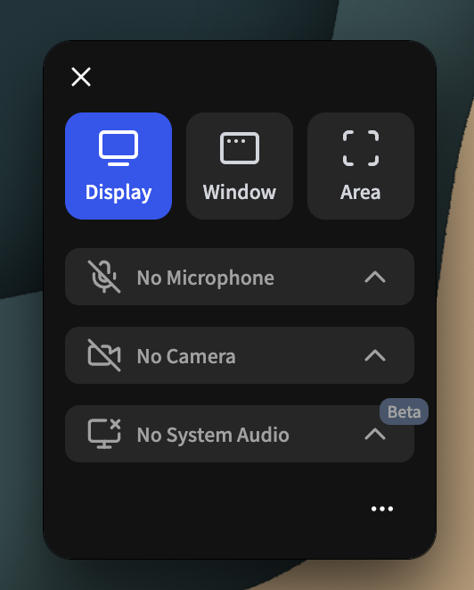 Recording the Entire Display